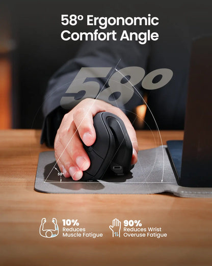 Protoarc Ergonomic Bluetooth Vertical Mouse, EM11 NL Wireless Rechargeable Optical Mice, Computer Gaming Mouse with 3 Multi-Device, 3 Level Adjustable DPI, Tiktokshopblackfriday, Tiktokshopcybermonday