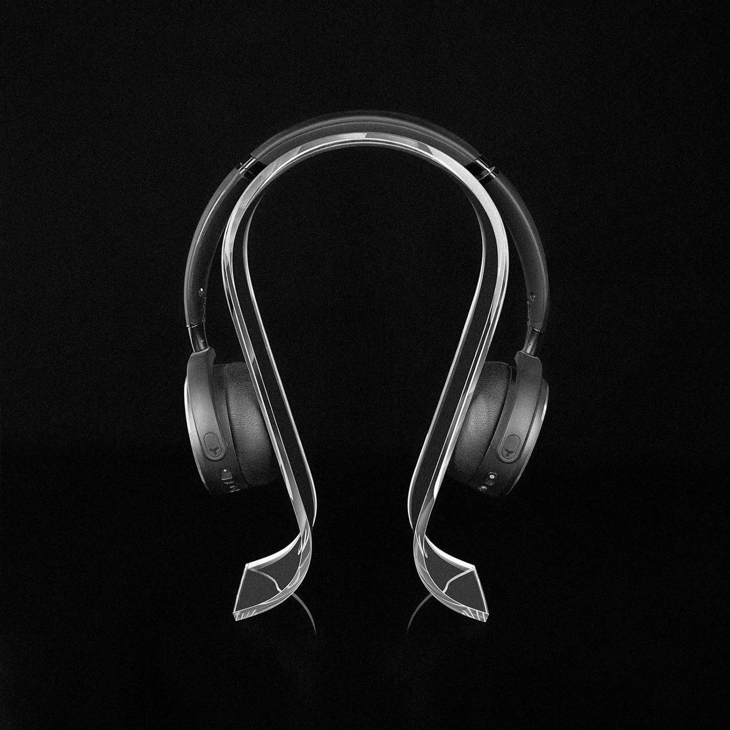 Clear Omega Headphone Stand for On-Ear Headphone, Gaming Headset Stand, Desk Display Hanger, Compatible with Bose, Marshall, Jabra, JBL, ATH, Sony, AKG, Sennheiser Headset (Clear)